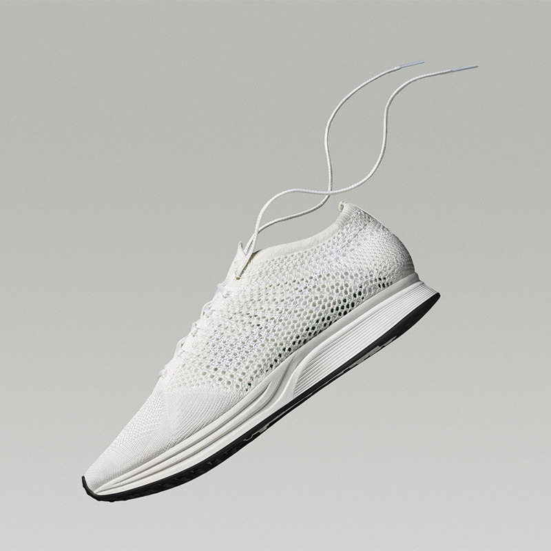 All white flyknit racer on sale